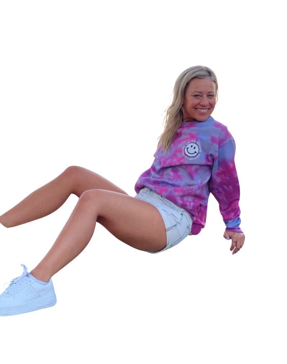Cotton Candy Smiley Sweatshirt