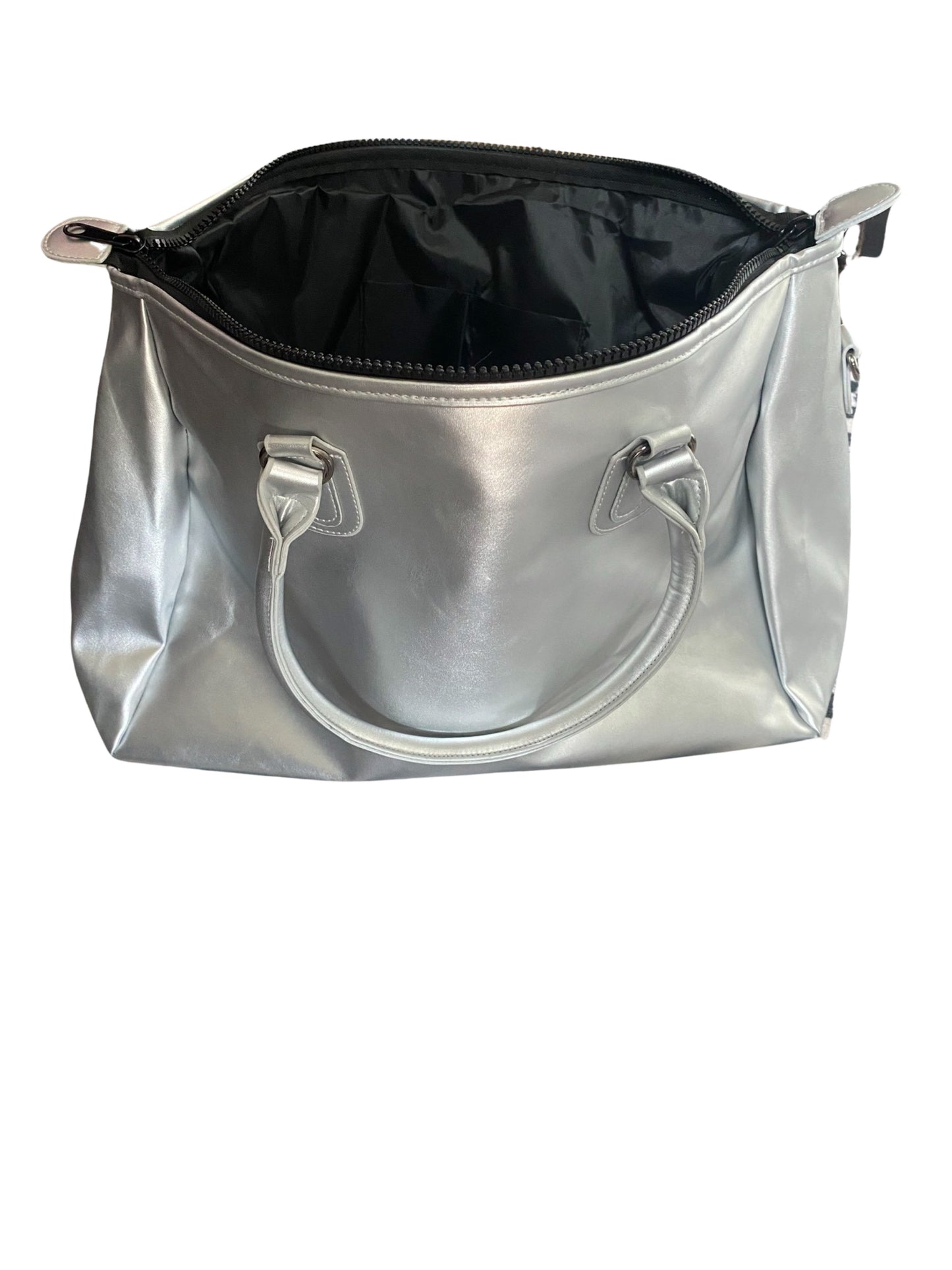 Cosmic Expression Silver Sequins Duffle Bag