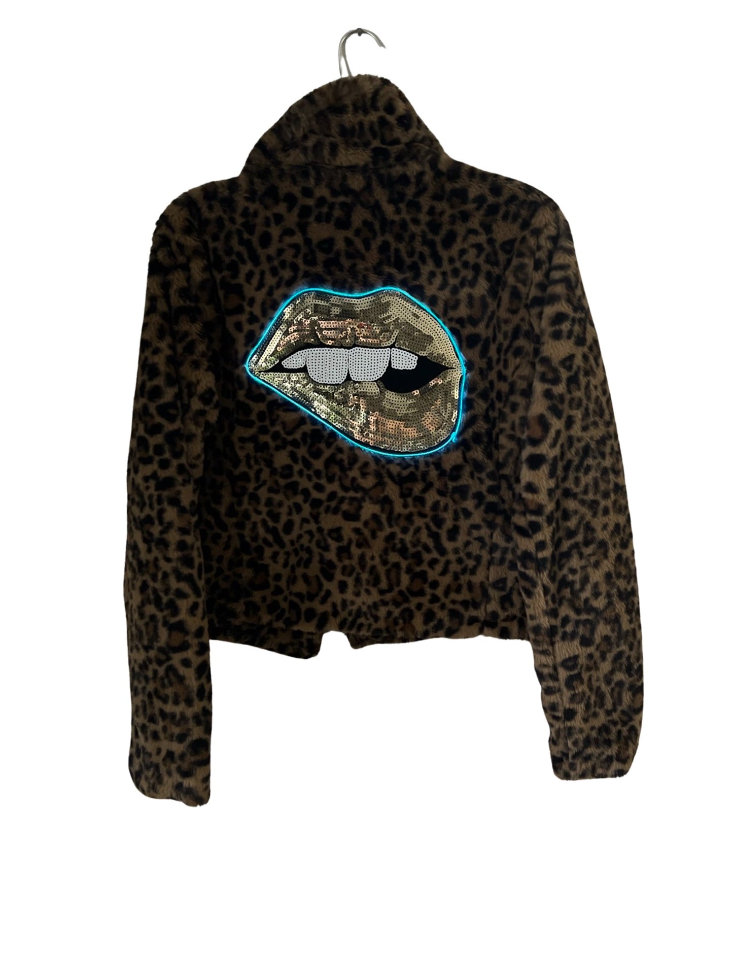 Cheetah Luxe Lips LED Jacket