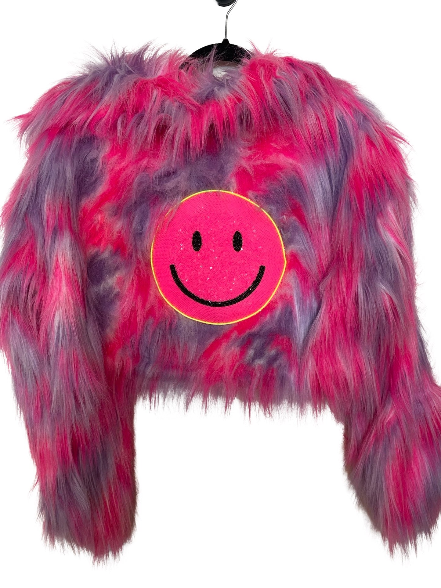 Cotton Candy Hot Pink Smiley LED Jacket