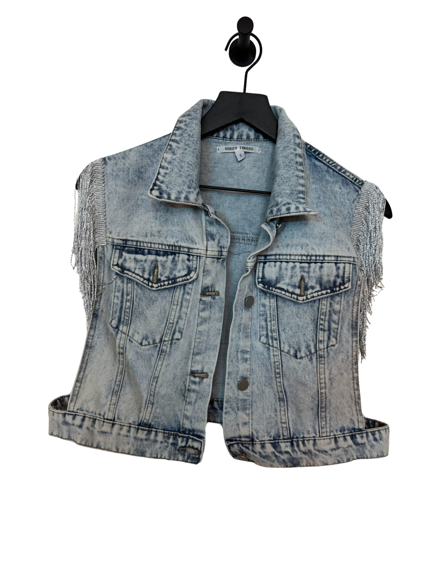 Denim Temptation Fringe LED Vest