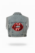 Denim Temptation Fringe LED Vest