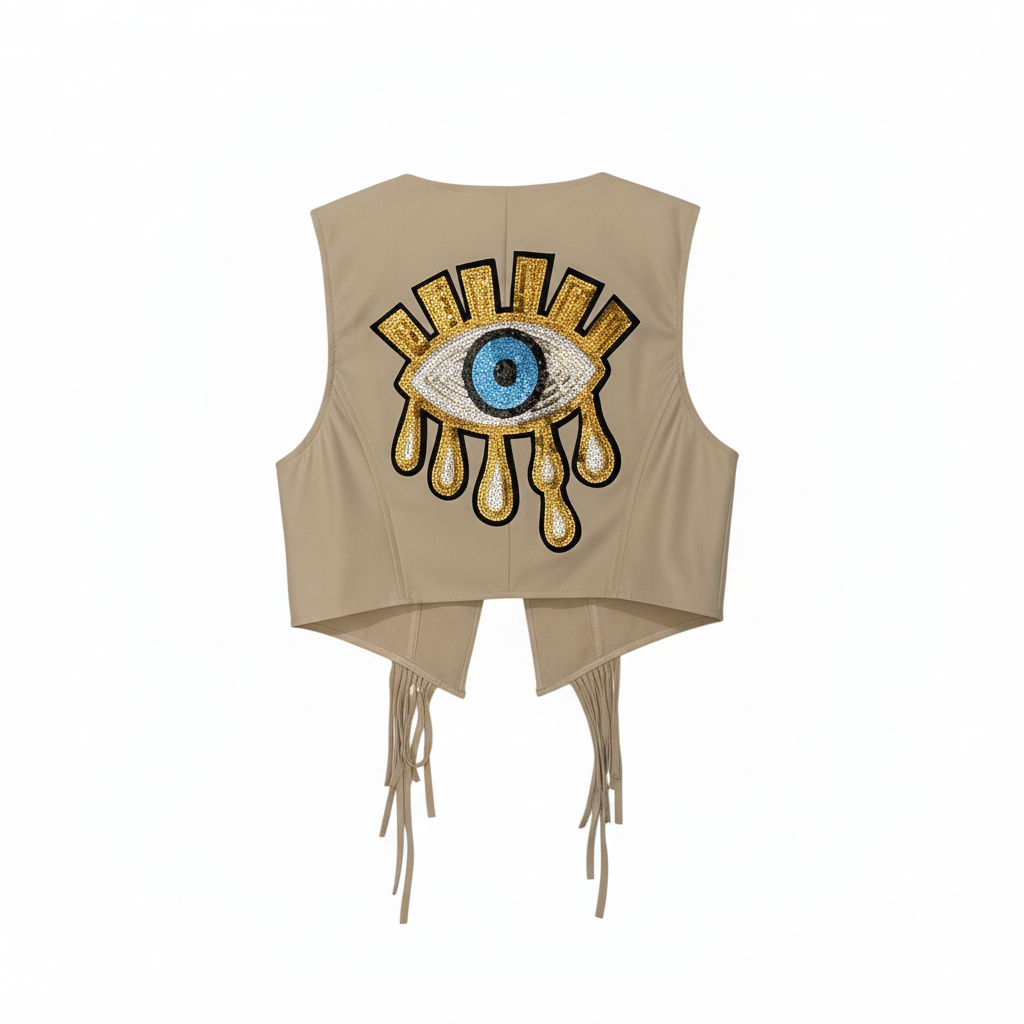 Drippy Eye Fringe Vest