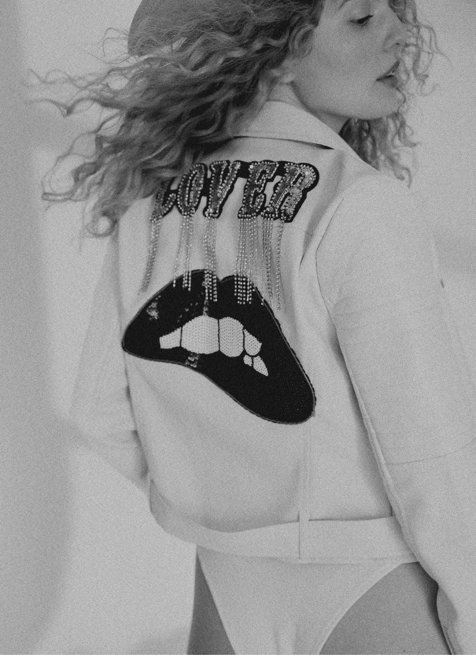 Lover's Radiance White LED Leather Jacket