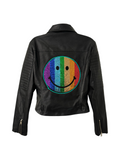Rainbow Smiley Noir LED Jacket