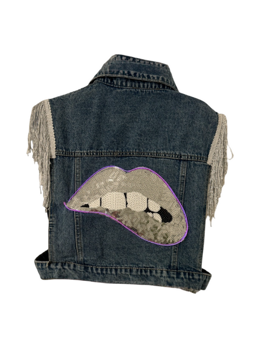 Denim Dreams LED Fringe Vest