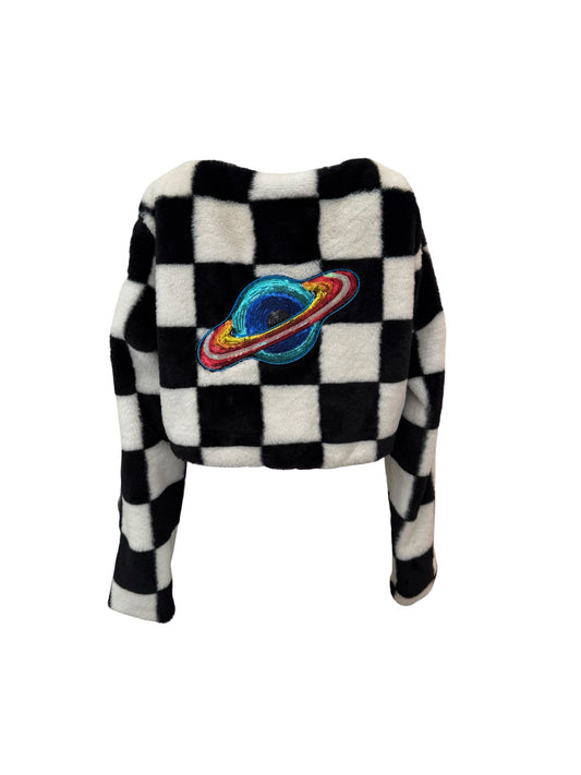 Cosmic Saturn Checkered LED Jacket