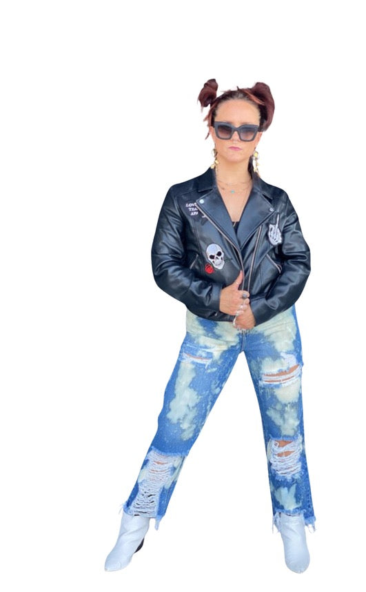 Love Kills Us All Leather Jacket