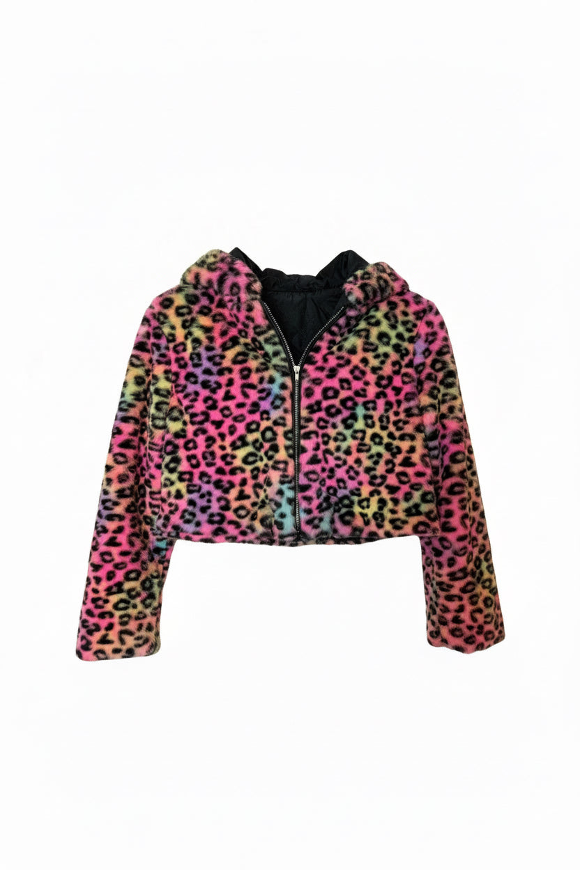 Rainbow Cheetah Talk LED Jacket