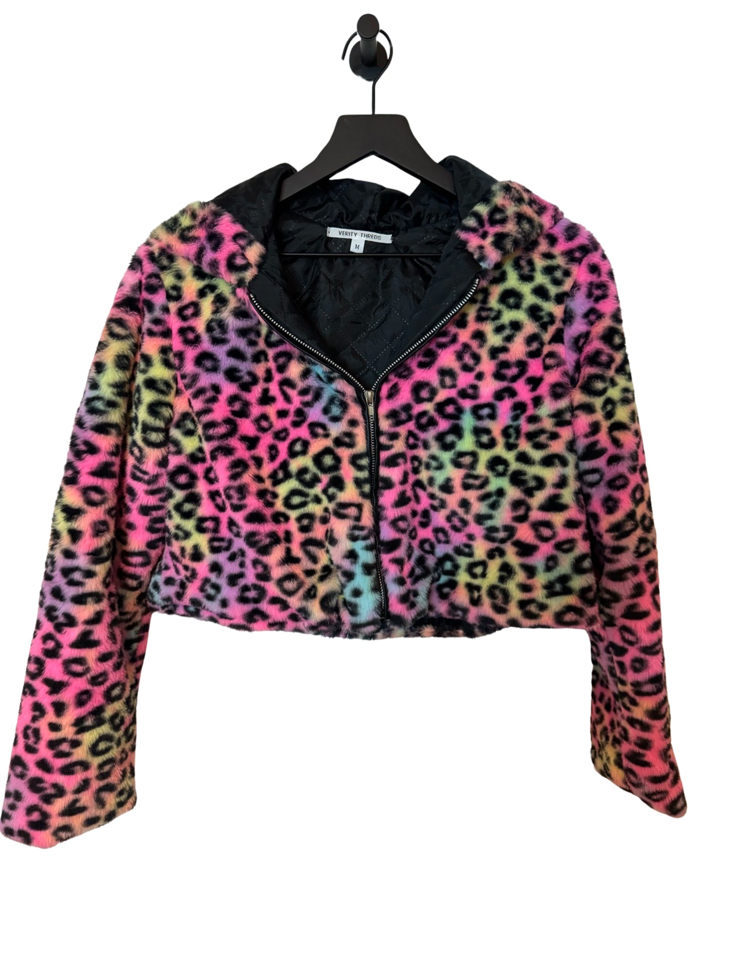 Rainbow Cheetah Talk LED Jacket
