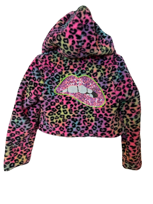 Rainbow Cheetah Talk LED Jacket