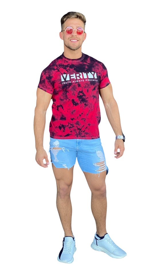 Verity Basic Red Ice Dye T-shirt