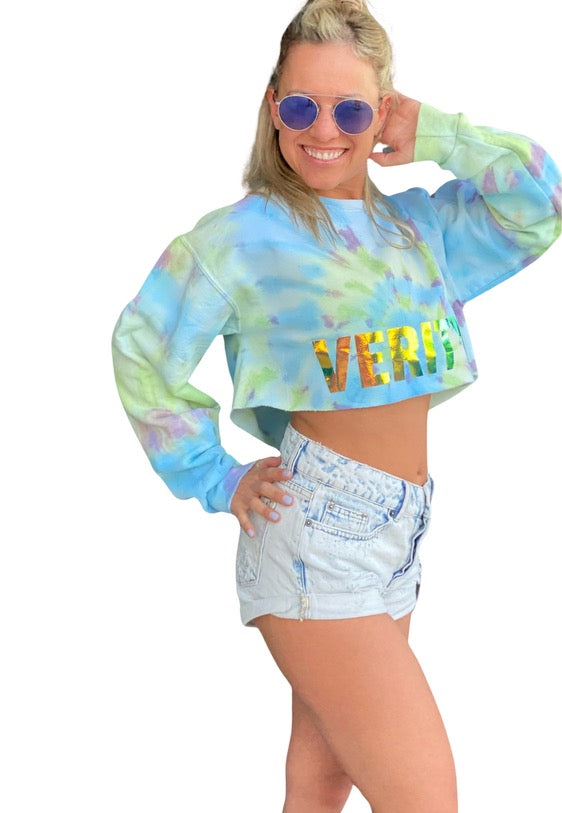 Verity Wave Crop Sweatshirt