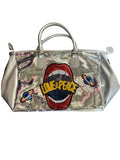 Cosmic Expression Silver Sequins Duffle Bag